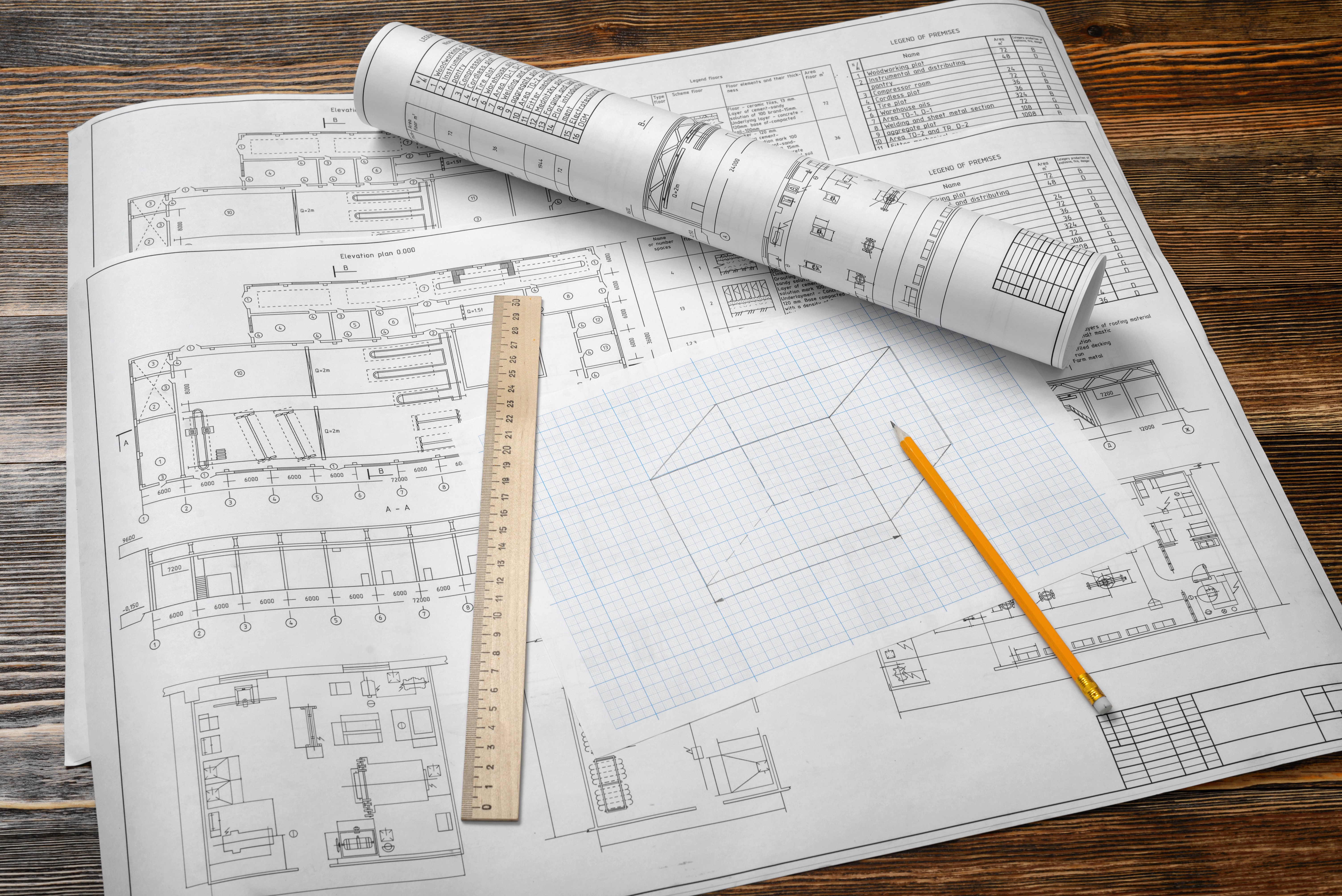 adobe stock image of business plans planning permission with ruler and pencil and drawing