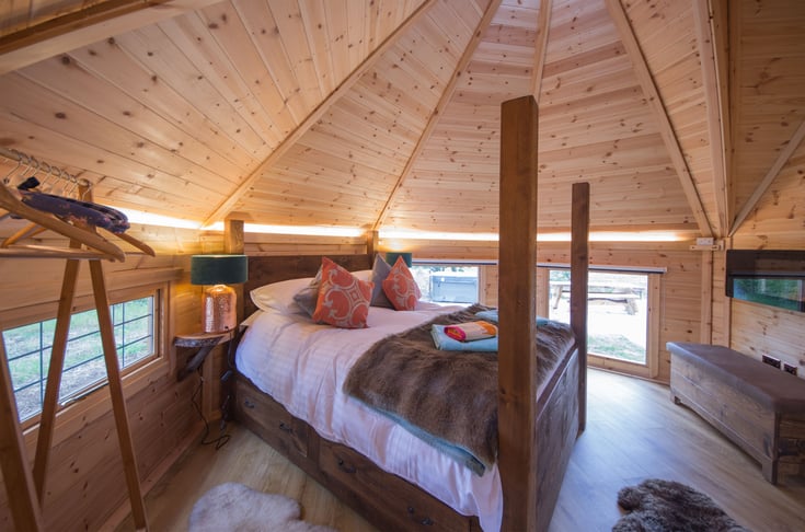 Glamping Lodge luxury Bedroom Camping Cabins